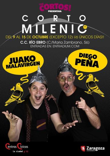 Corto Milenio en Zaragoza: Cómicos Juako Malavirgen & Diego Peña