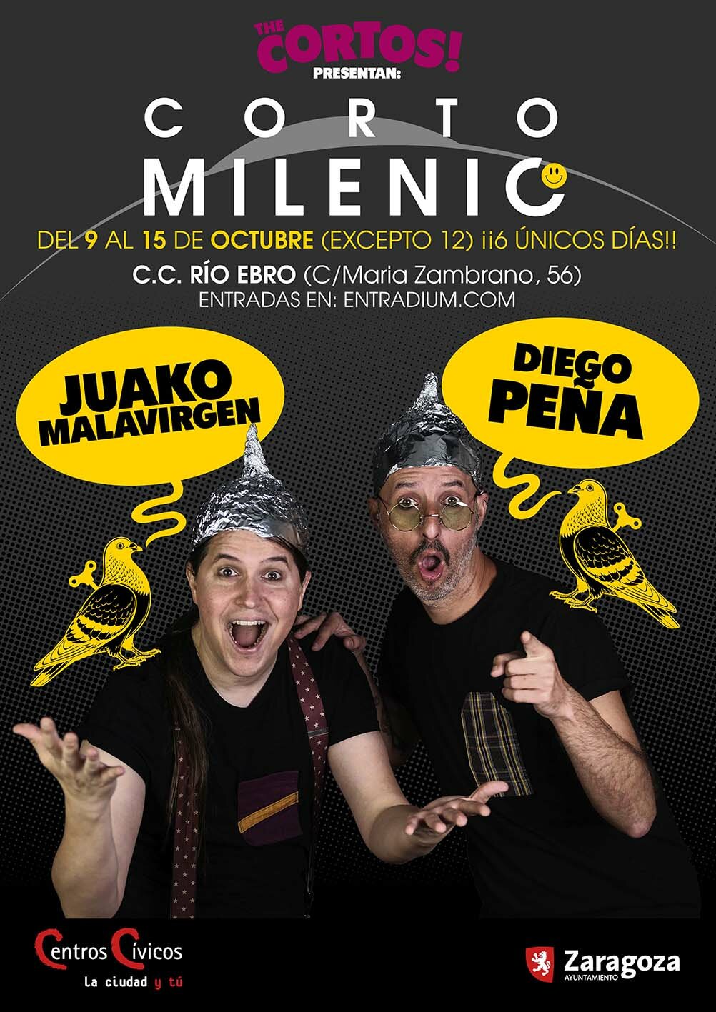 Corto Milenio en Zaragoza: Cómicos Juako Malavirgen & Diego Peña