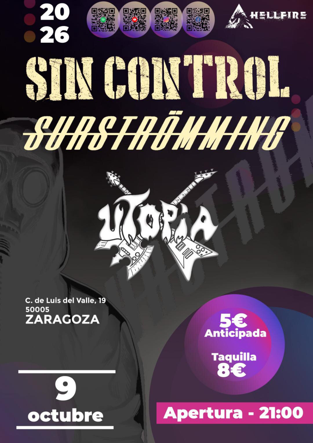 Concierto Surströmming Zaragoza en la Sala Utopía