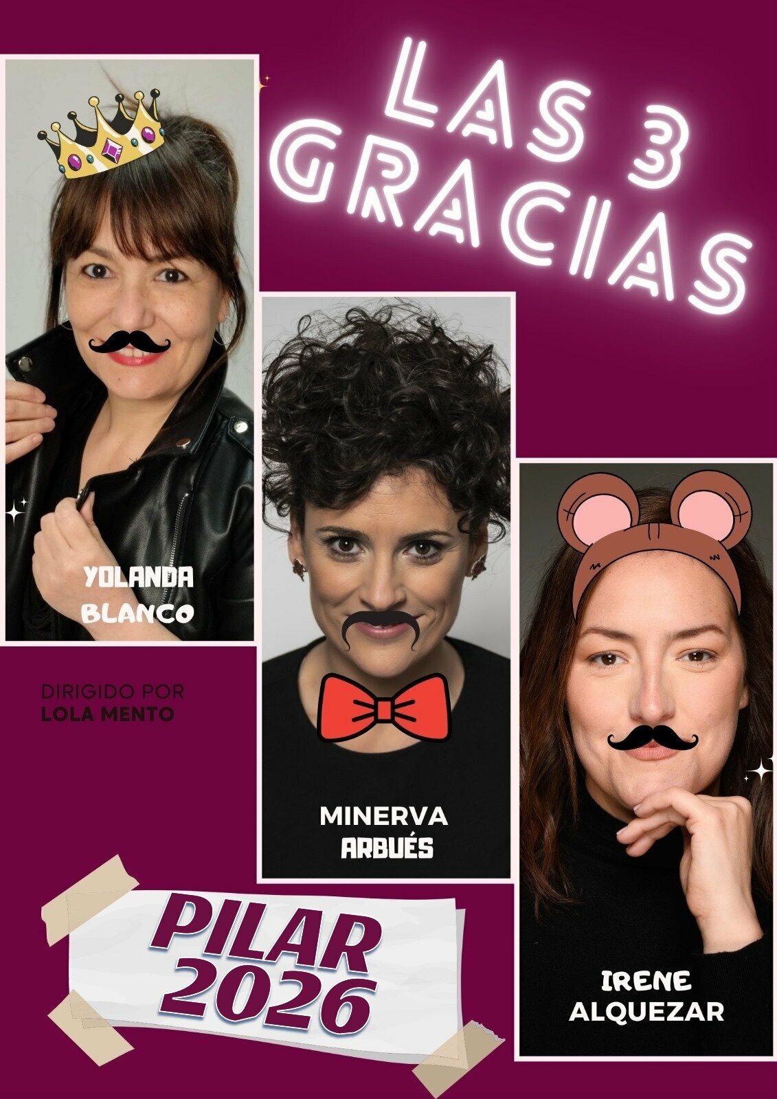 Las Tres Gracias PILAR 2026 en Zaragoza: Teatro imperdible