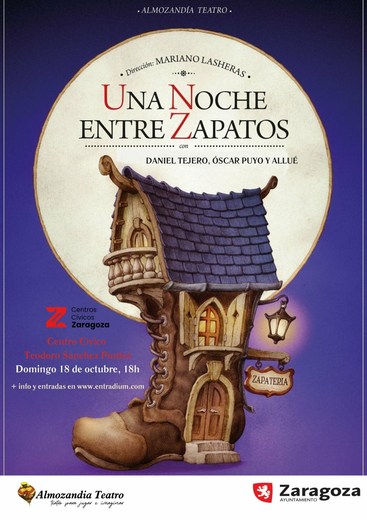 Una noche entre zapatos en Zaragoza: Almozandia Teatro