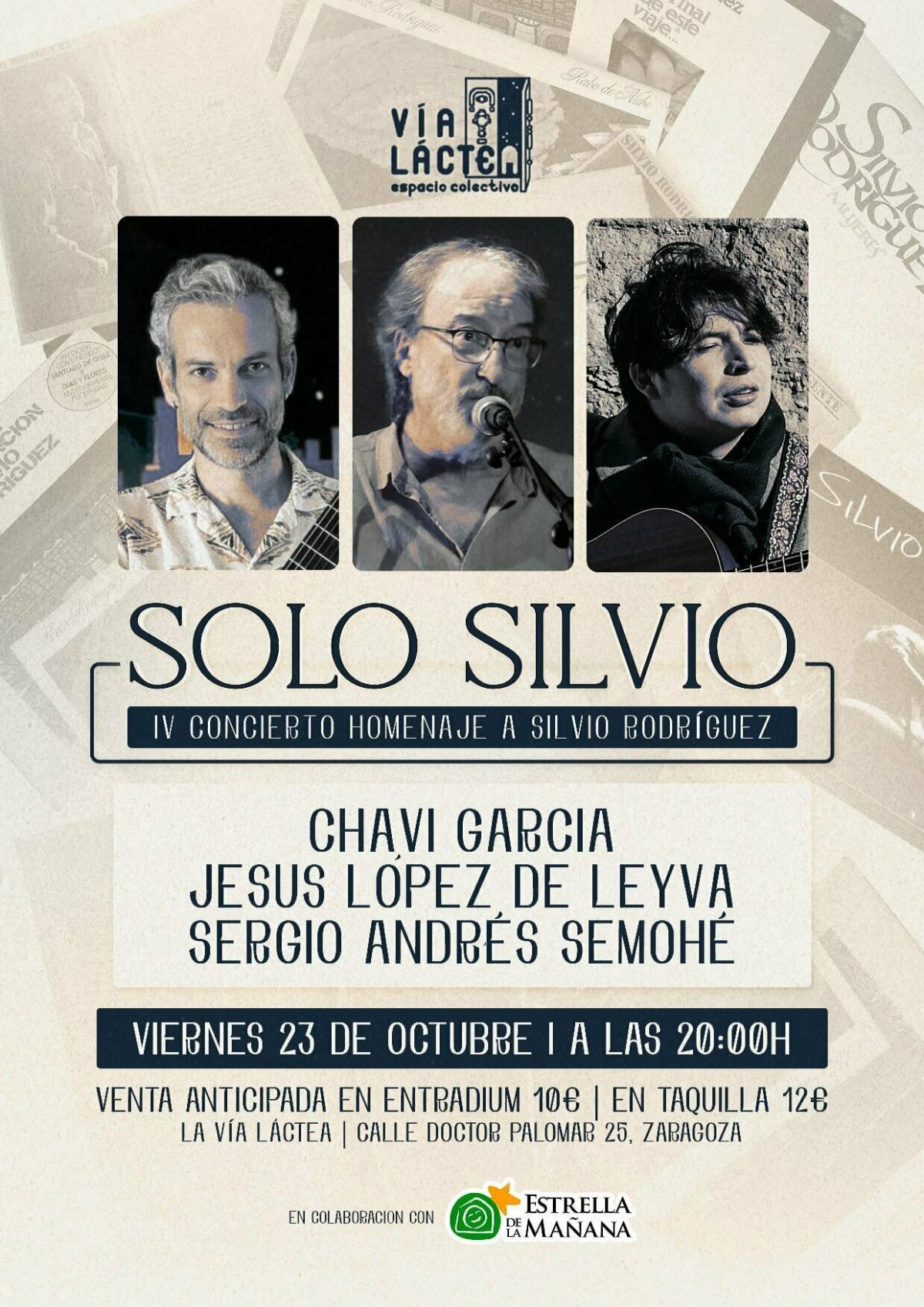 Concierto Chavi García – SOLO SILVIO en Zaragoza