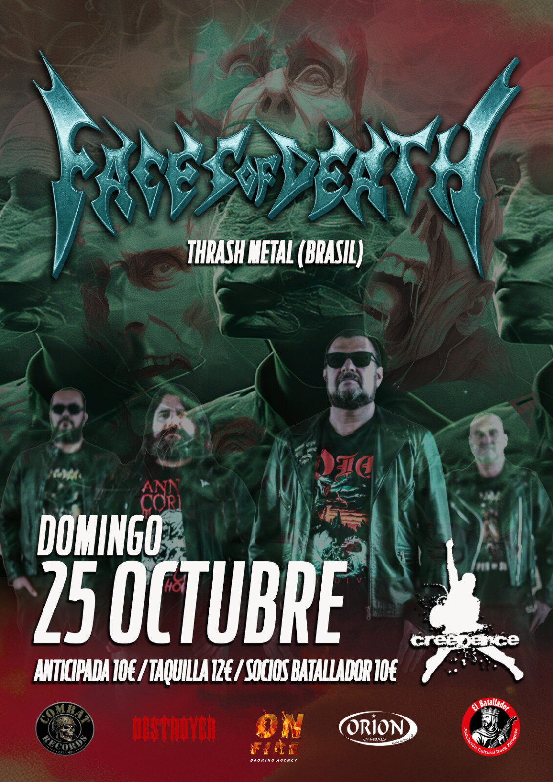 Faces of Death en directo en Sala Creedence Zaragoza