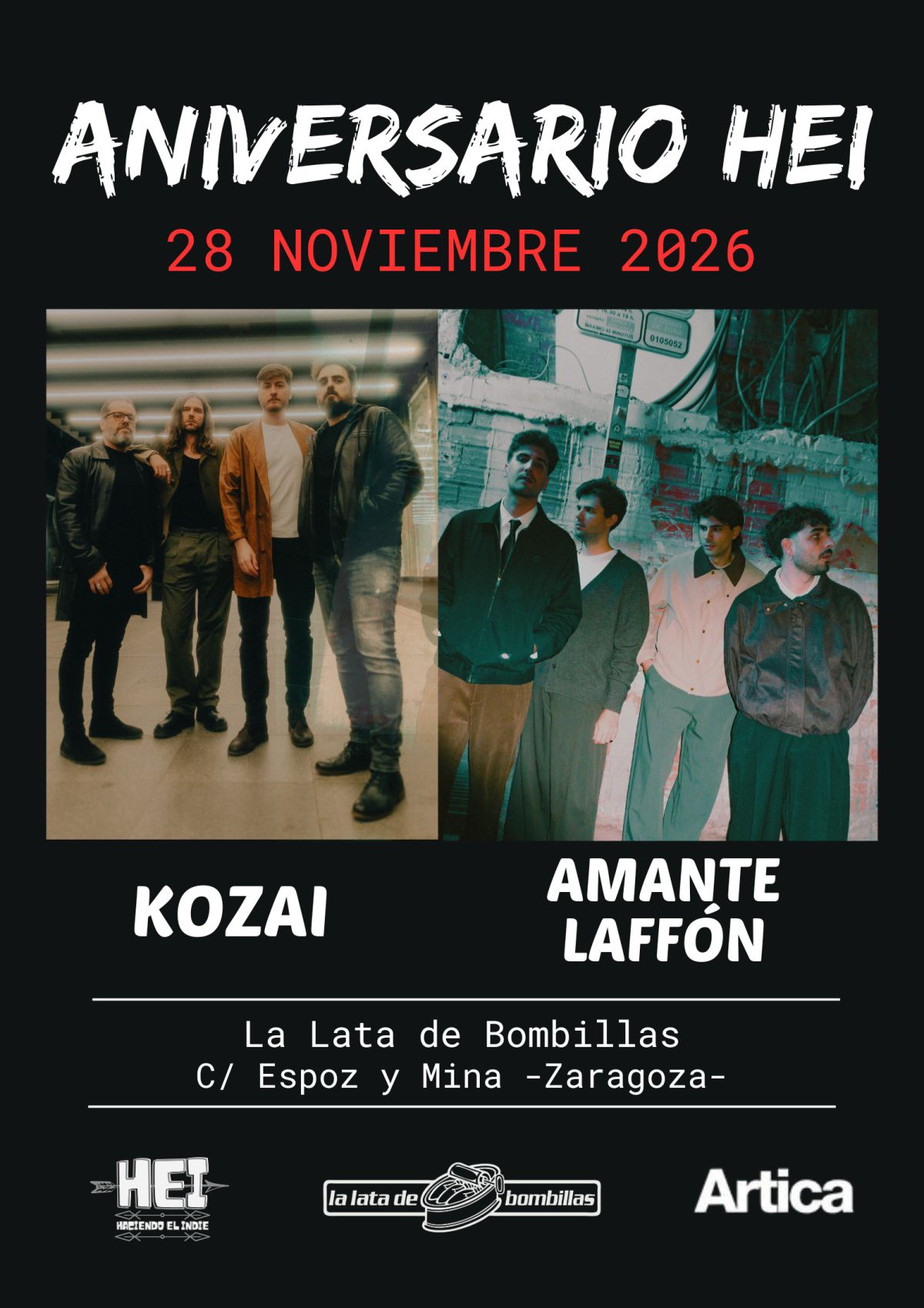 Kozai y Amante Laffón en Zaragoza - 28 Noviembre