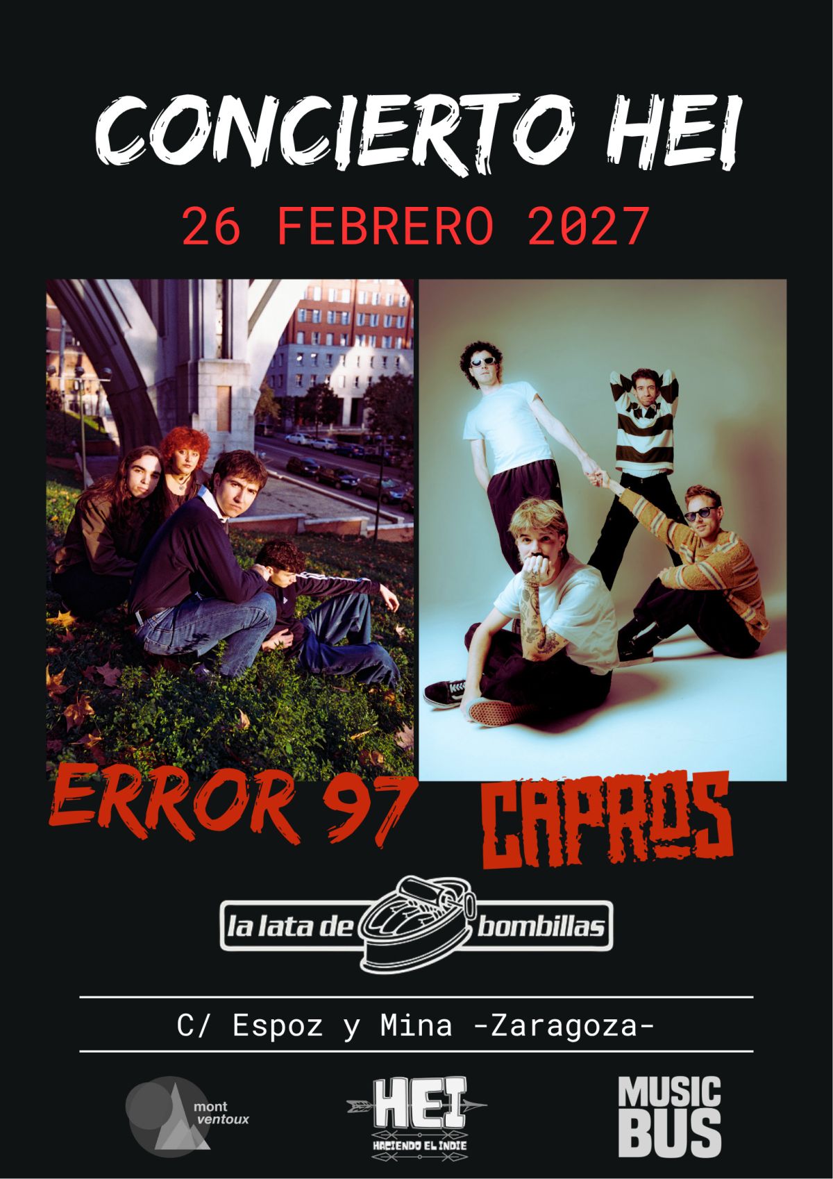 Concierto de Error 97 + Capros en Zaragoza