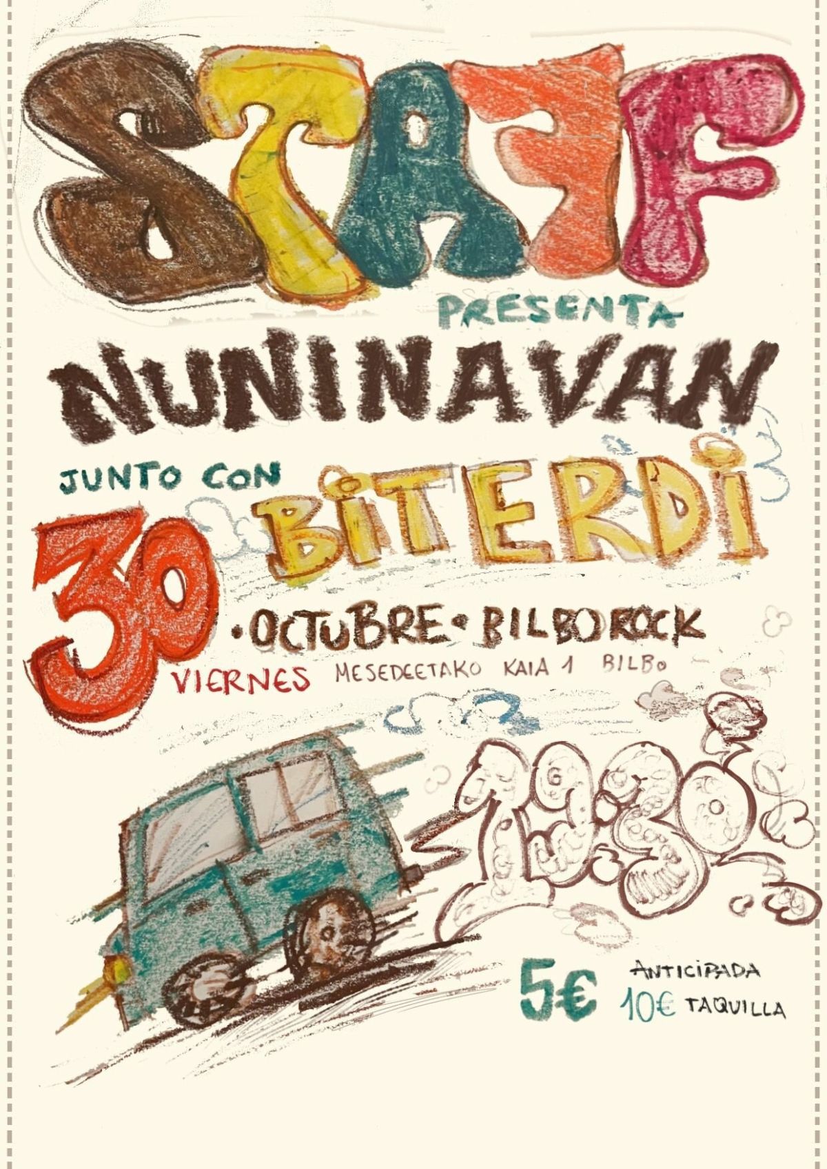 Concierto de STAFF con Biterdi en Bilbao: Nuevo Disco