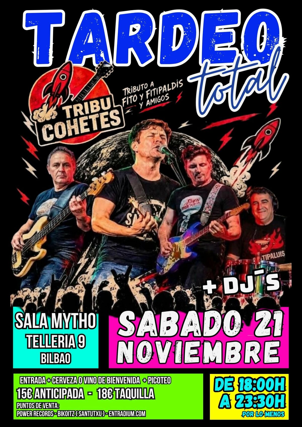 Tardeo Total con Tribu Cohetes en Sala Mytho, Bilbao