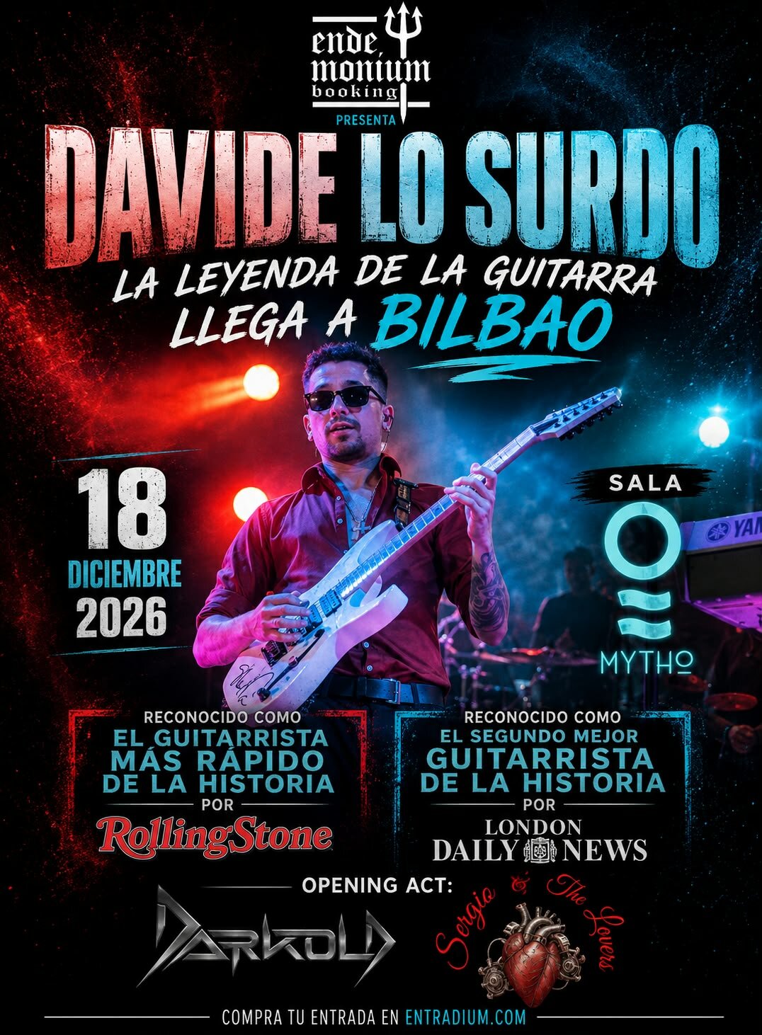 Concierto de Davide Lo Surdo y más en Bilbao