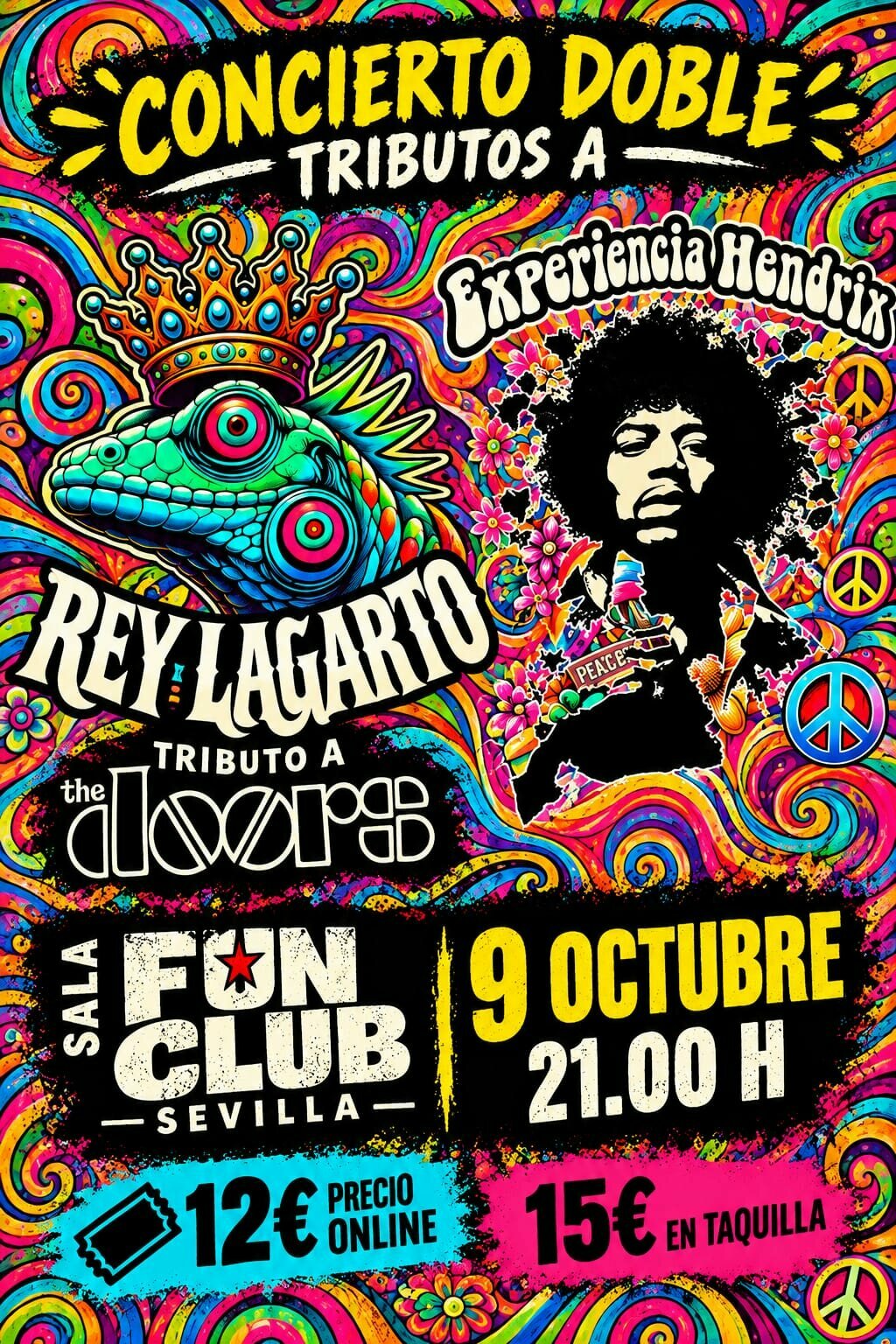 Doble tributo a The Doors y Jimi Hendrix en Sevilla