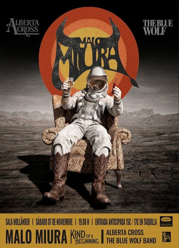 Concierto de Malo Miura y The Blue Wolf Band en Sevilla