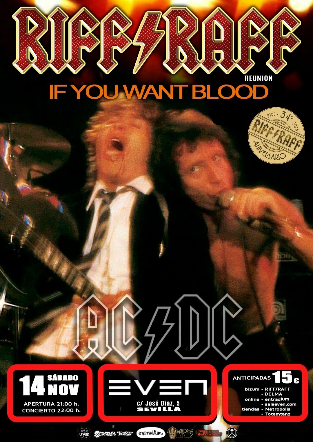 Concierto Riff Raff en Sevilla: If You Want Blood 2026