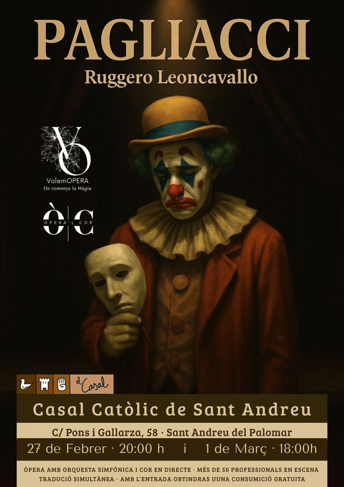 Ópera Pagliacci en Vigo el 1 de noviembre de 2026