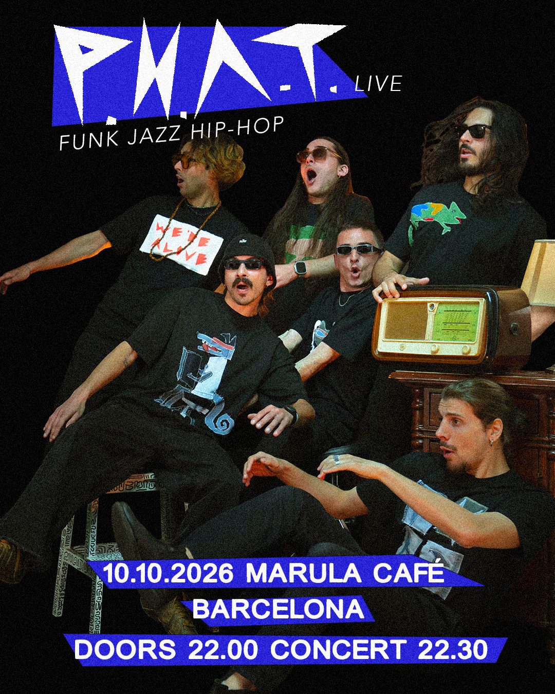 P.H.A.T. en vivo en Marula Cafè, Barcelona