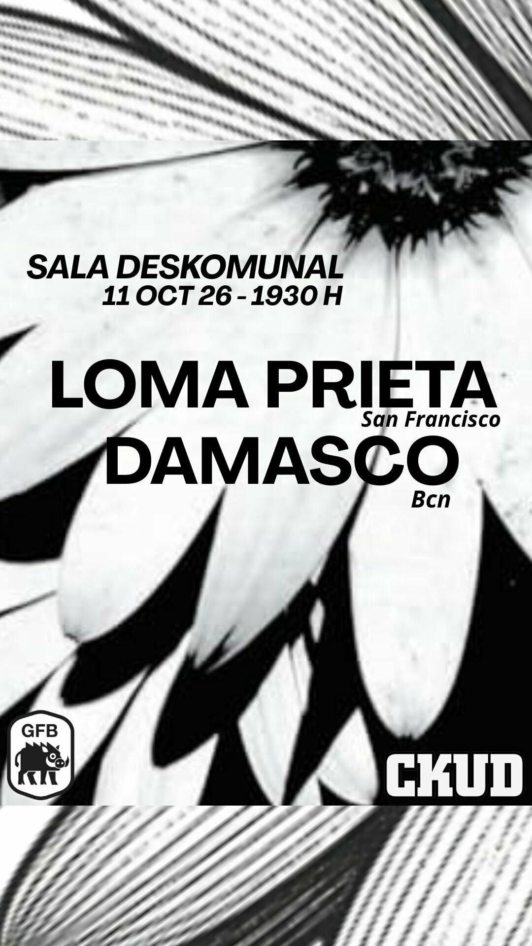 Concierto: Loma Prieta, Damasco y Fosco en Barcelona