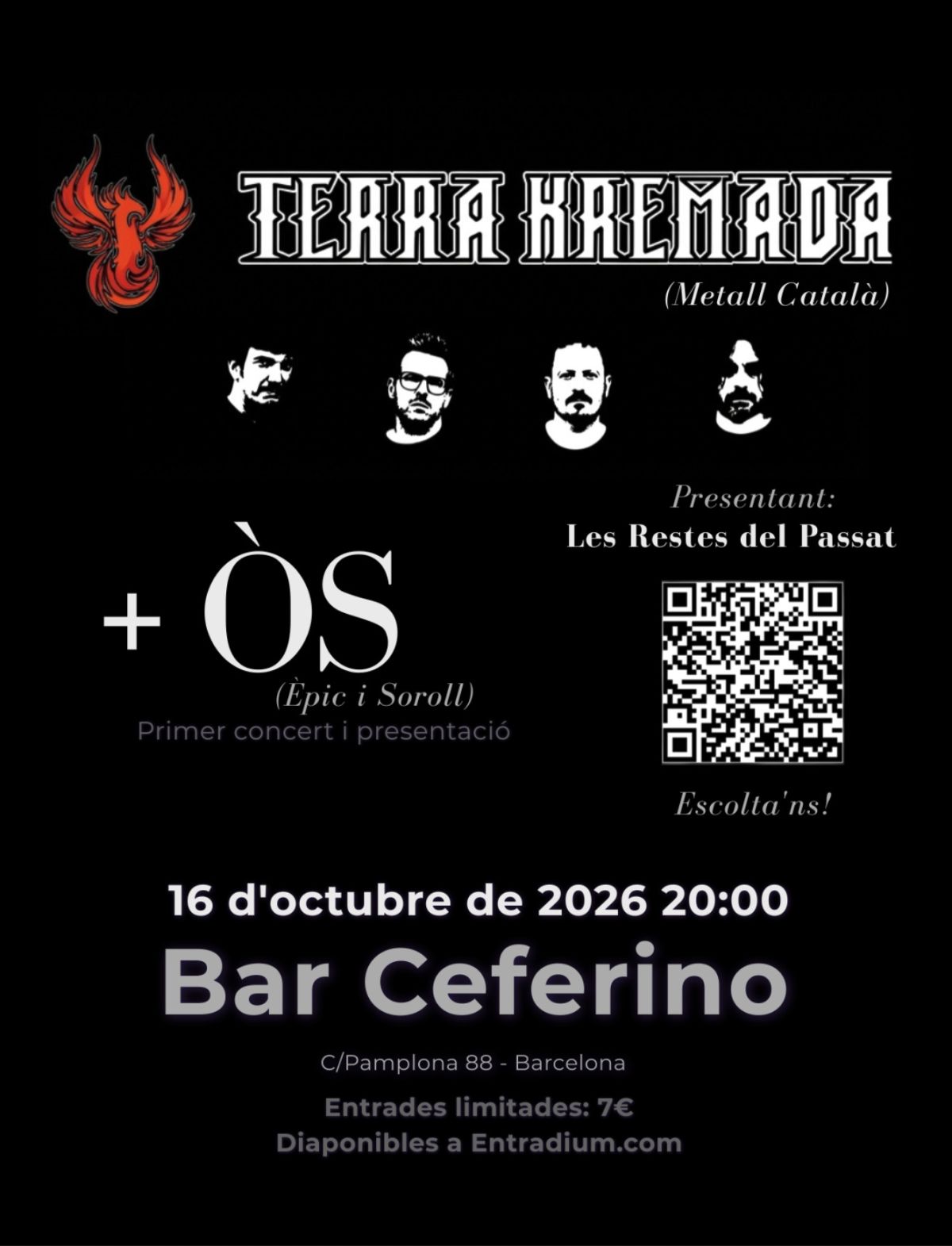 Concierto de Terra Kremada y Òs en Barcelona - 16 Oct