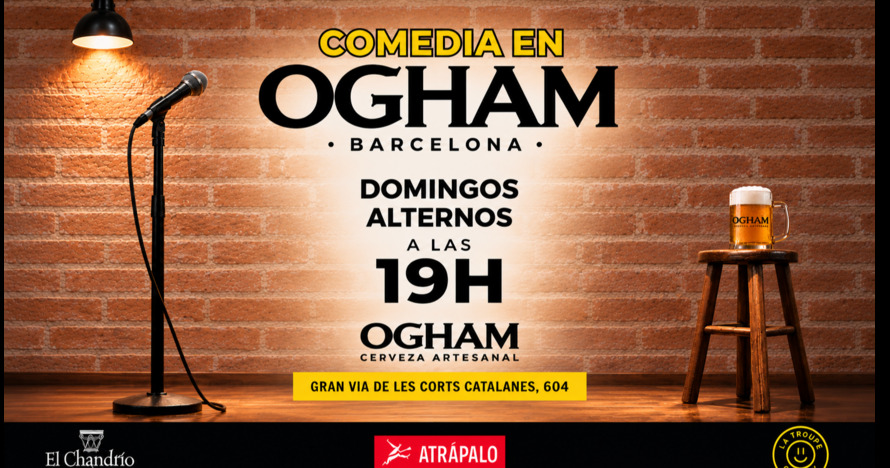Comedia en Ogham: Risas en Barcelona este 18 Oct