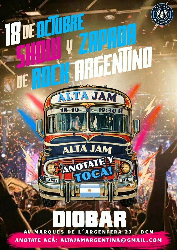 Alta Jam: show de rock argentino en Barcelona