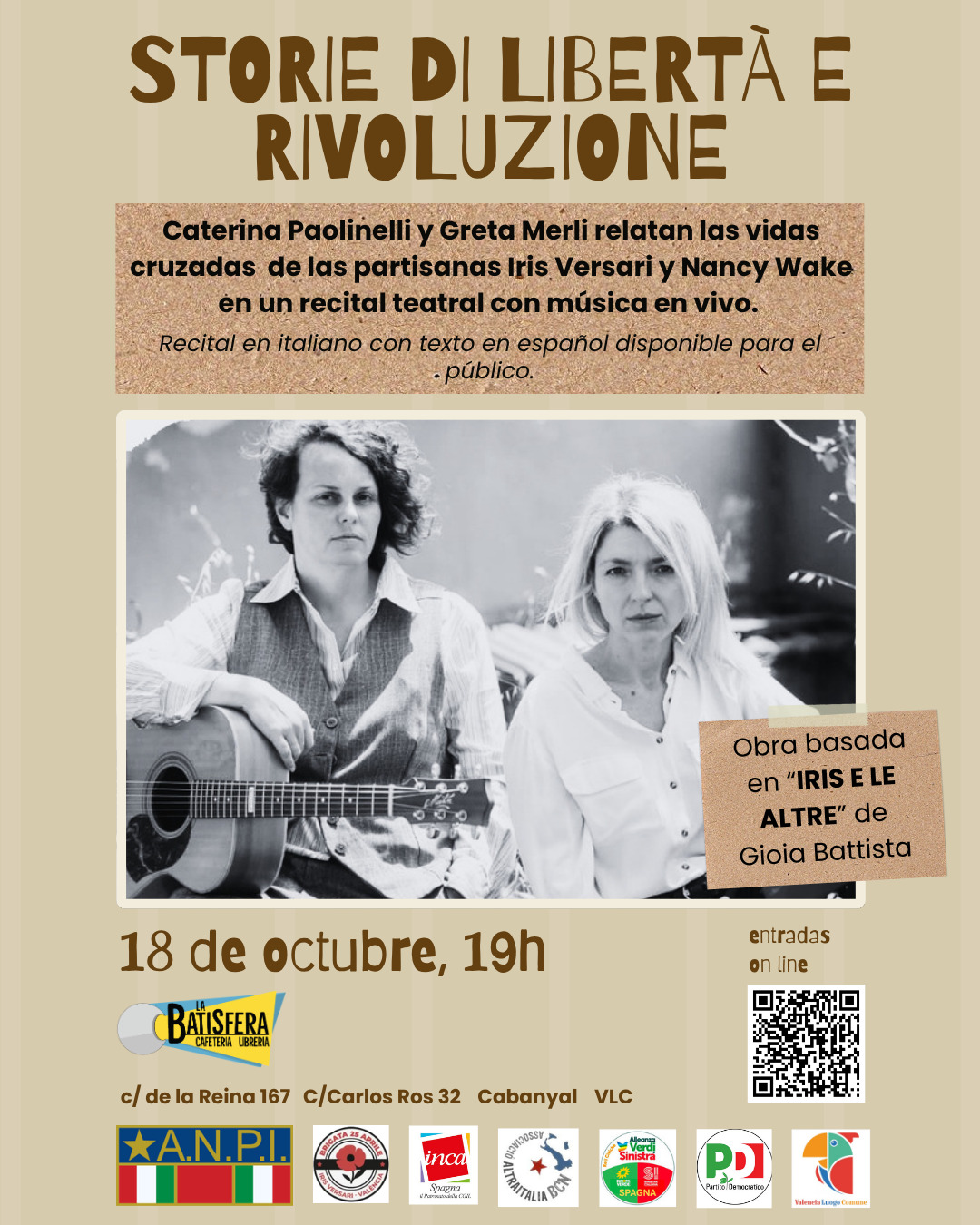 Recital Storie di Libertà en la Batisfera, Valencia