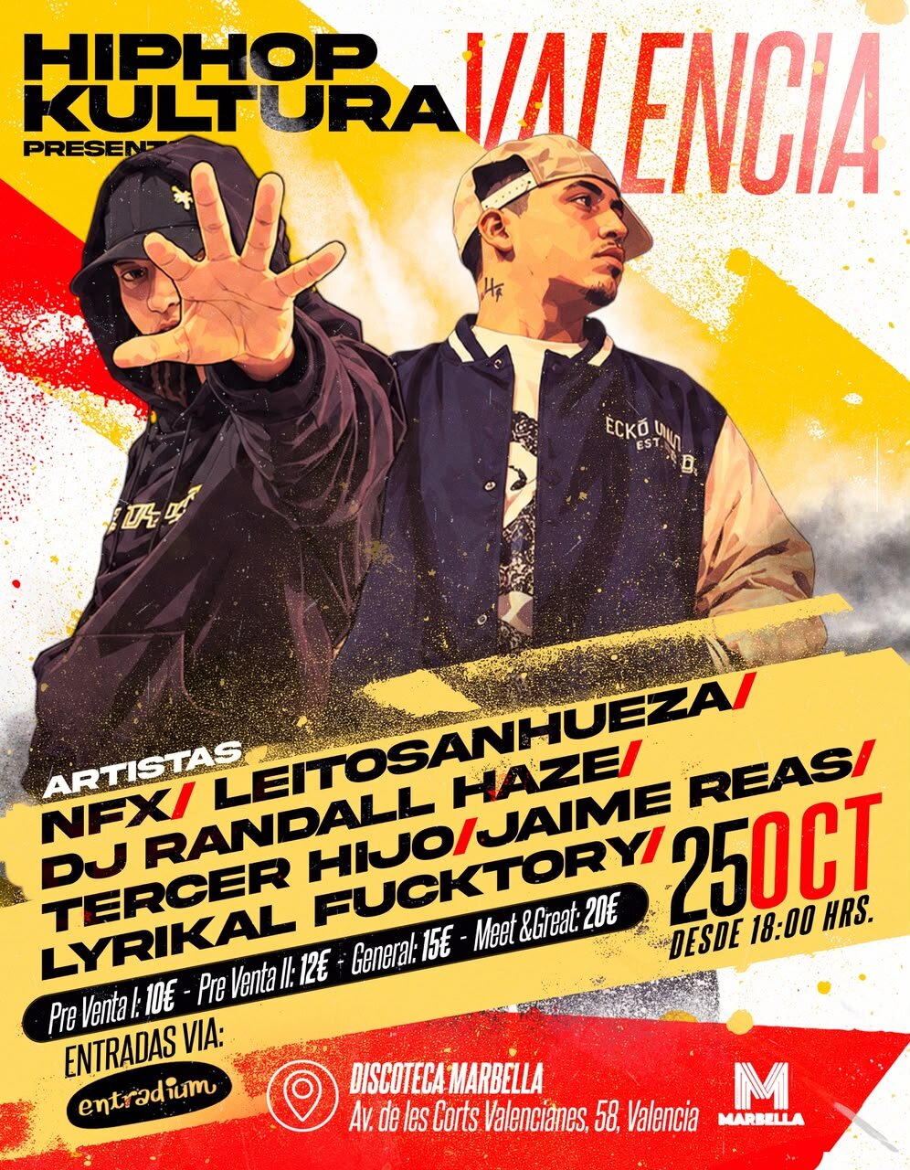 NFX & Leito Sanhueza en Valencia - HipHop Kultura 2026