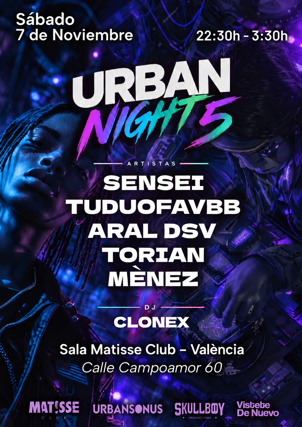 Urban Night 5 en Valencia: Disfruta el 7 de noviembre