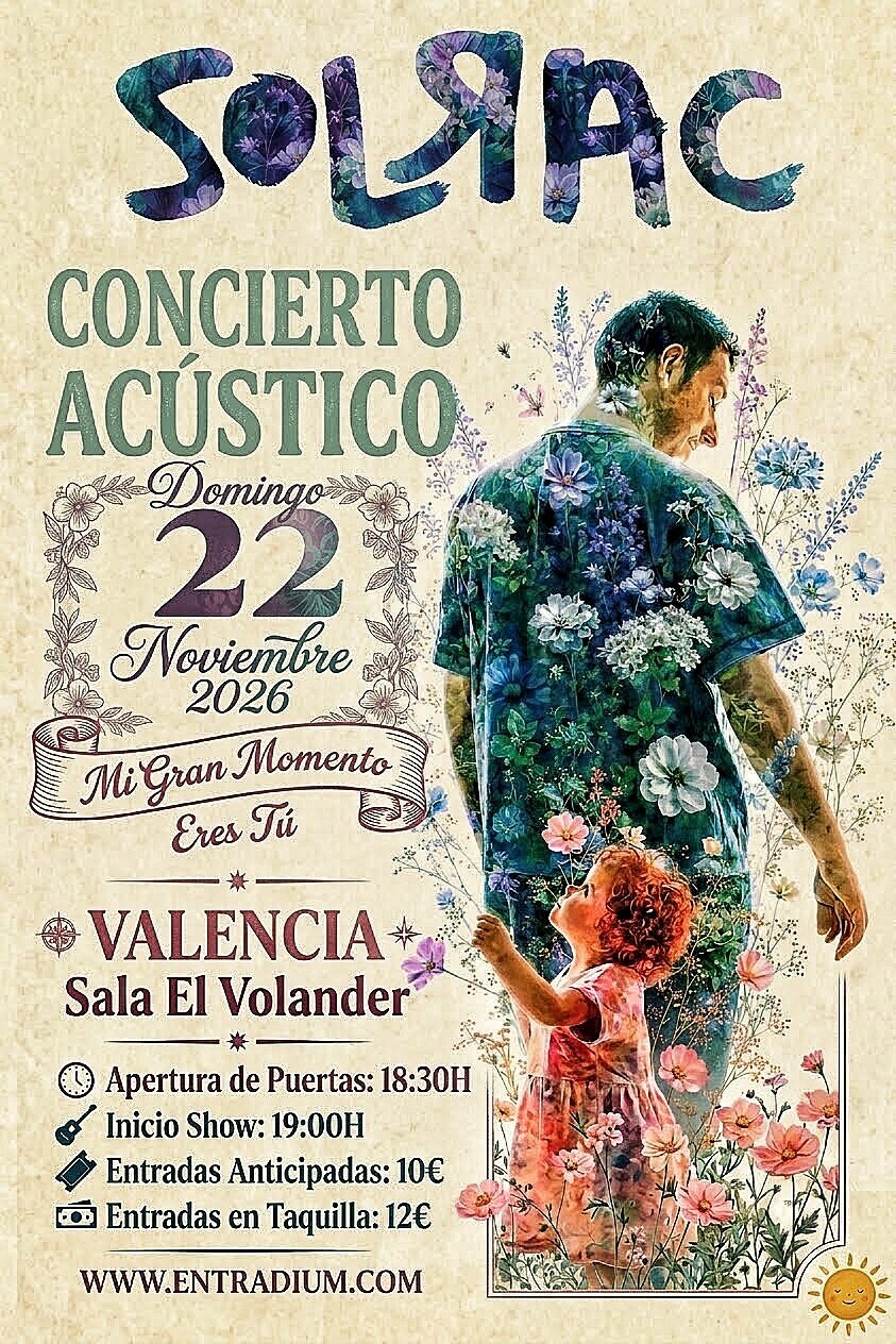 Concierto de SOLRAC: Mi Gran Momento Eres Tú en Valencia