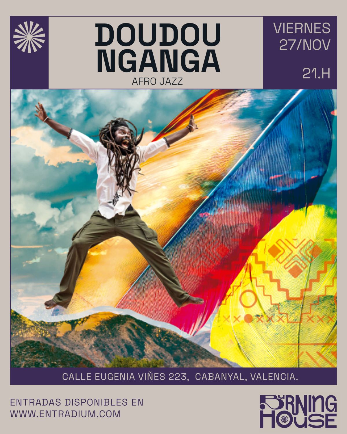 Doudou Nganga en concierto en Valencia, 27 de noviembre