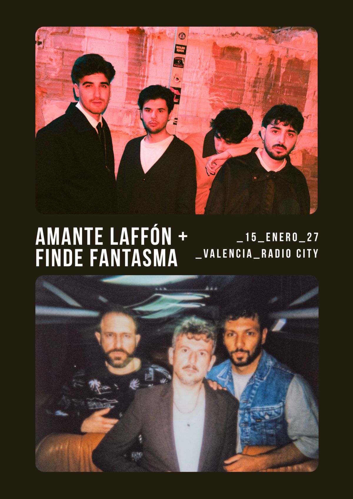 Amante Laffon y Finde Fantasma en Radio City Valencia