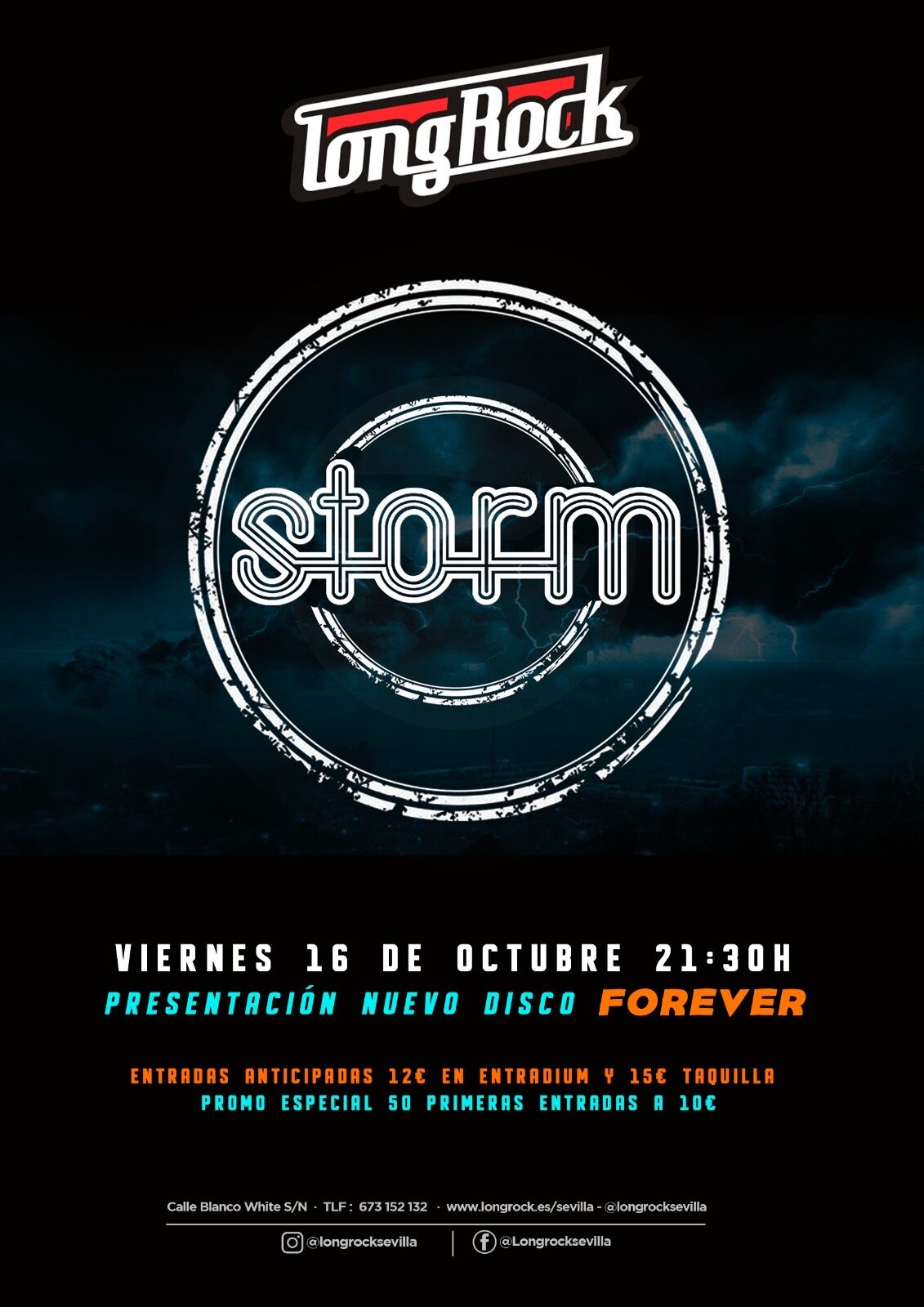 Concierto de STORM en Long Rock Sevilla en octubre