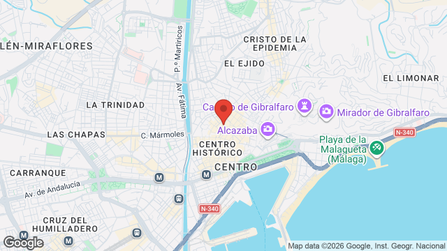 Mapa de Teatro Flamenco Málaga Club