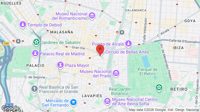 Mapa de Círculo de Bellas Artes