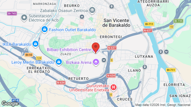 Mapa de Bilbao Exhibition Centre (BEC)