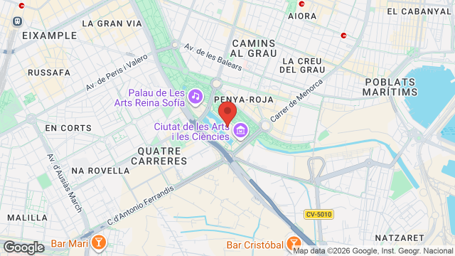 Mapa de Museo de las Ciencias Príncipe Felipe