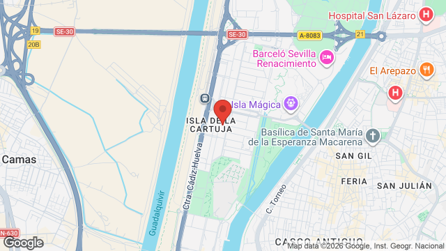 Mapa de Cartuja Center CITE Sevilla