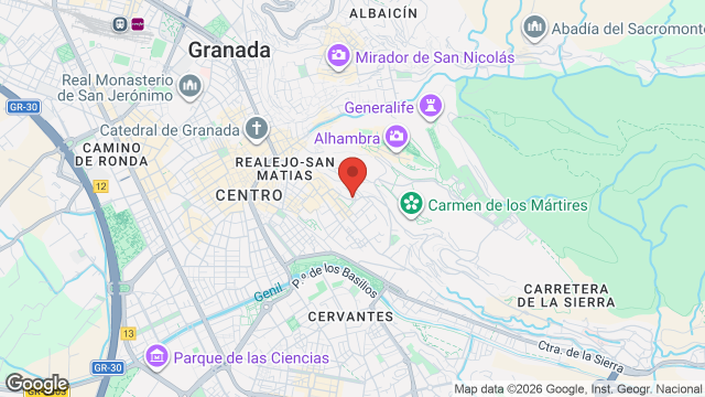 Mapa de Teatro Flamenco Granada